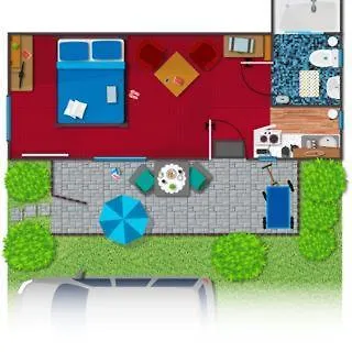 Grosser Gartenbungalow Nr 3 Mit Terrasse - Strandvogtei Apartment